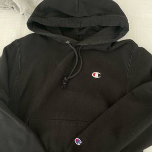 Champion reverse weave black hoodie size small